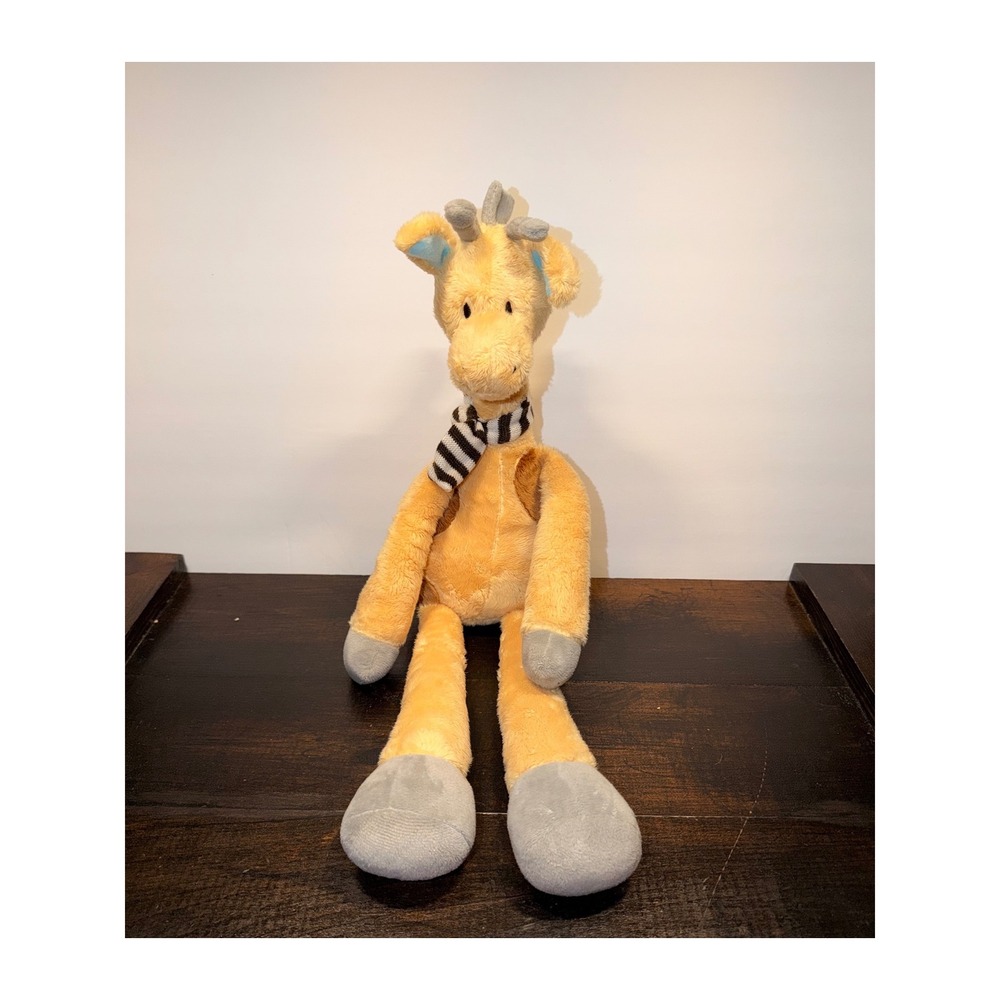 Bedtime Originals Lambs & Ivy Giraffe Plush‎ Yellow Brown Spotted Scarf Toy 21"